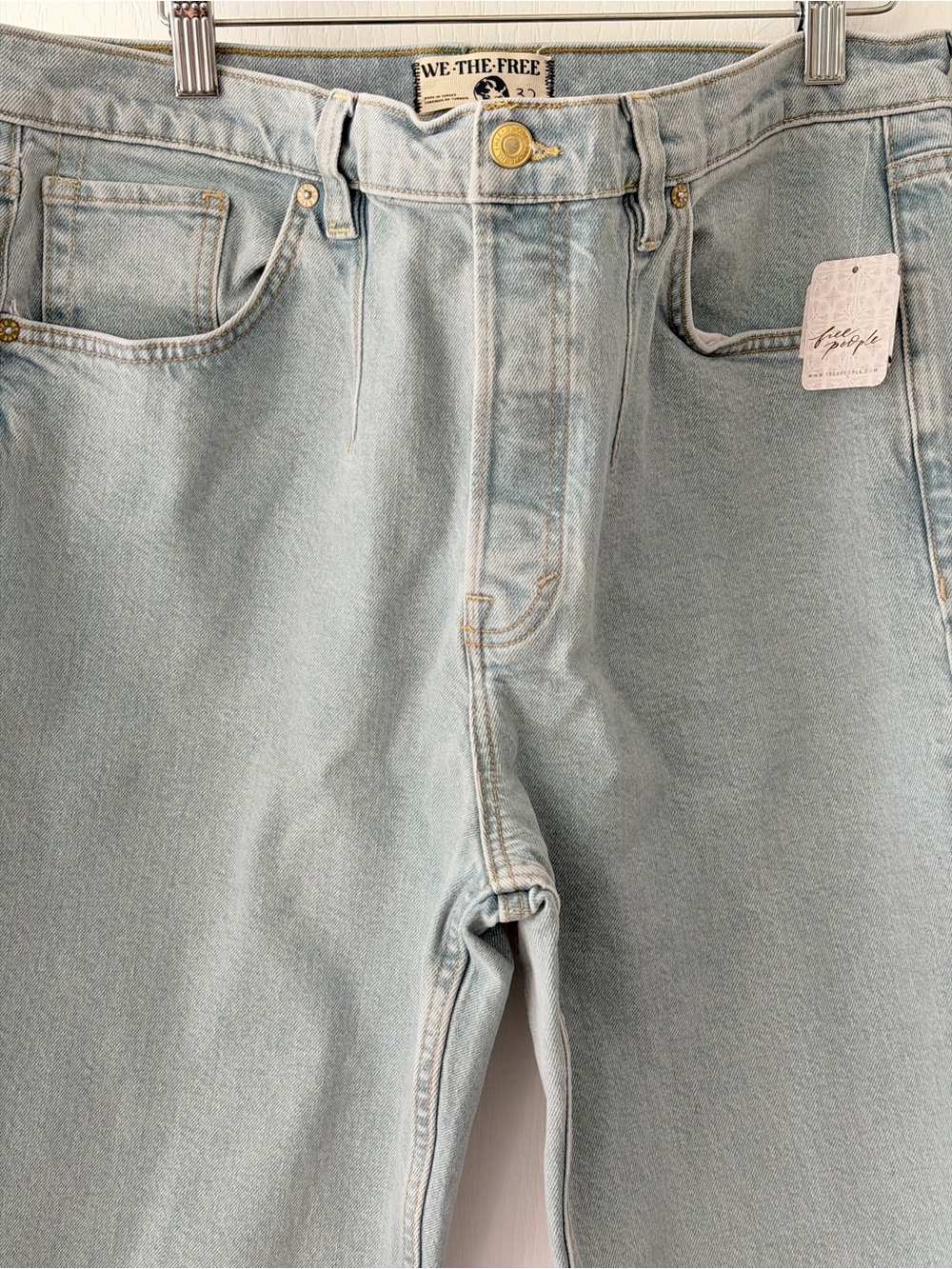 Free People ‘We The Free’ Light Wash Straight Leg Jeans